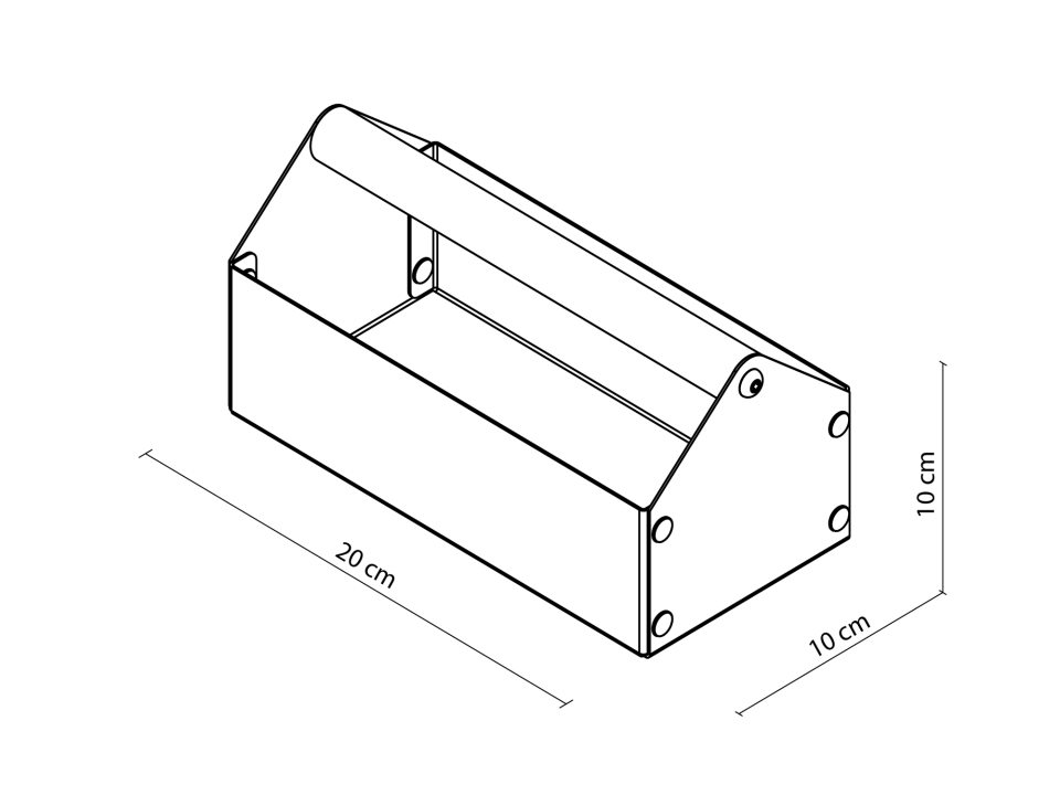 HNH-402 METAL KUTU | Ahşap Saplı Endüstriyel Kutu