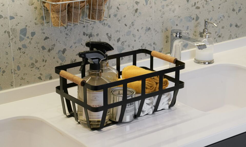 HNH-500 METAL SEPET | Ahşap Saplı Tel Örgü Sepet