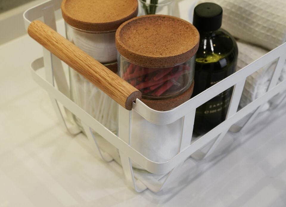 HNH-500 METAL SEPET | Ahşap Saplı Tel Örgü Sepet