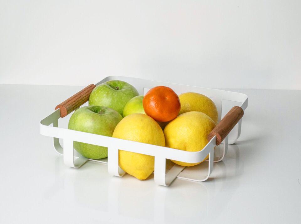 HNH-501 METAL SEPET | Ahşap Saplı Örgü Meyve Sepeti