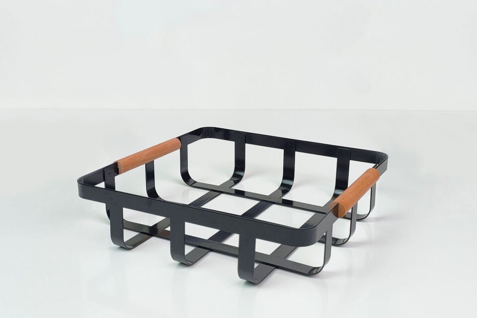 HNH-501 METAL SEPET | Ahşap Saplı Örgü Meyve Sepeti