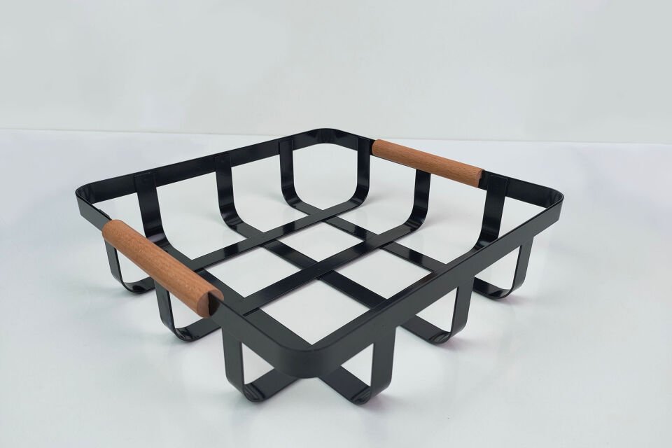 HNH-501 METAL SEPET | Ahşap Saplı Örgü Meyve Sepeti