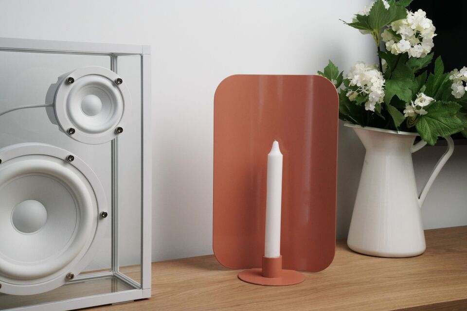 HNH-200 DUVAR ASKILI MUMLUK | Meşale Esintili Metal Mumluk