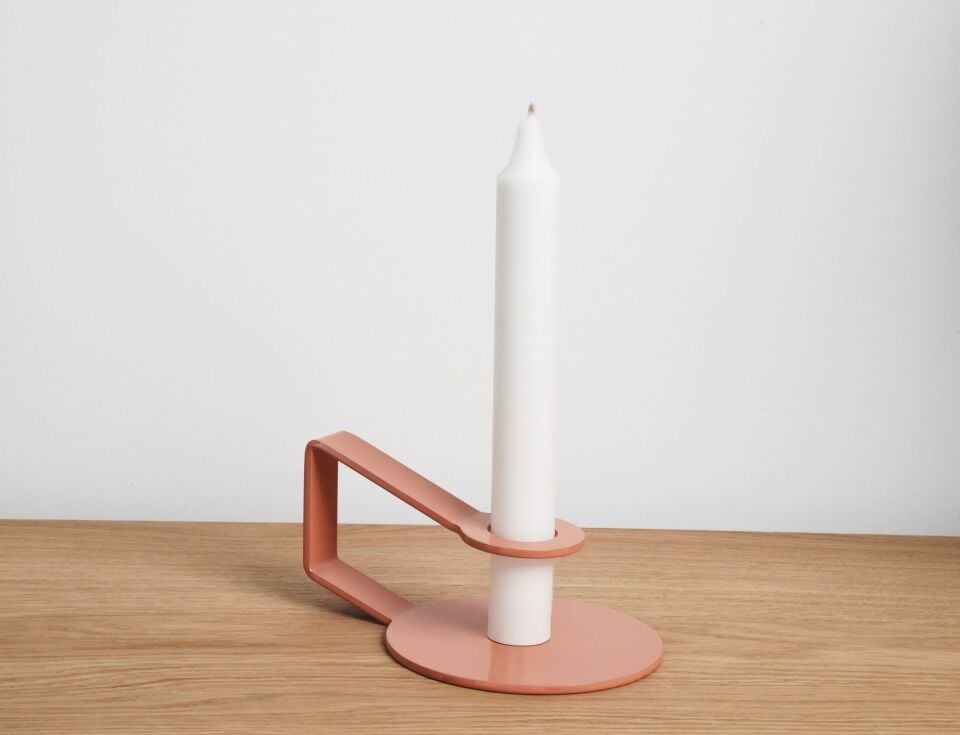 HNH-201 MUMLUK | Vintage Tutmalı Metal Mumluk