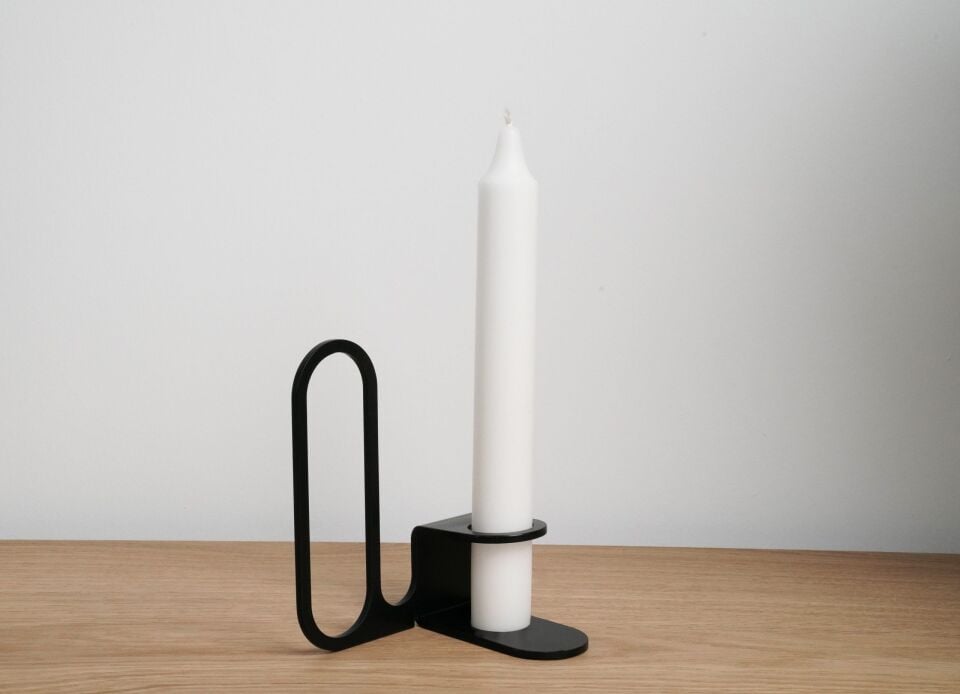 HNH-203 MUMLUK | İğneli Minimal Metal Mumluk