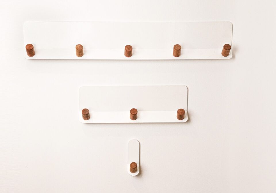 HNH-601 ASKILIK | Ahşap Kancalı Metal Duvar Askılığı