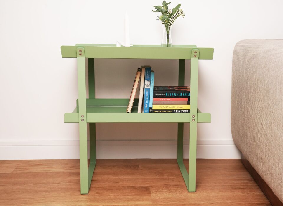 HNH-100 SEHPA | İki Katlı Metal Yan Sehpa