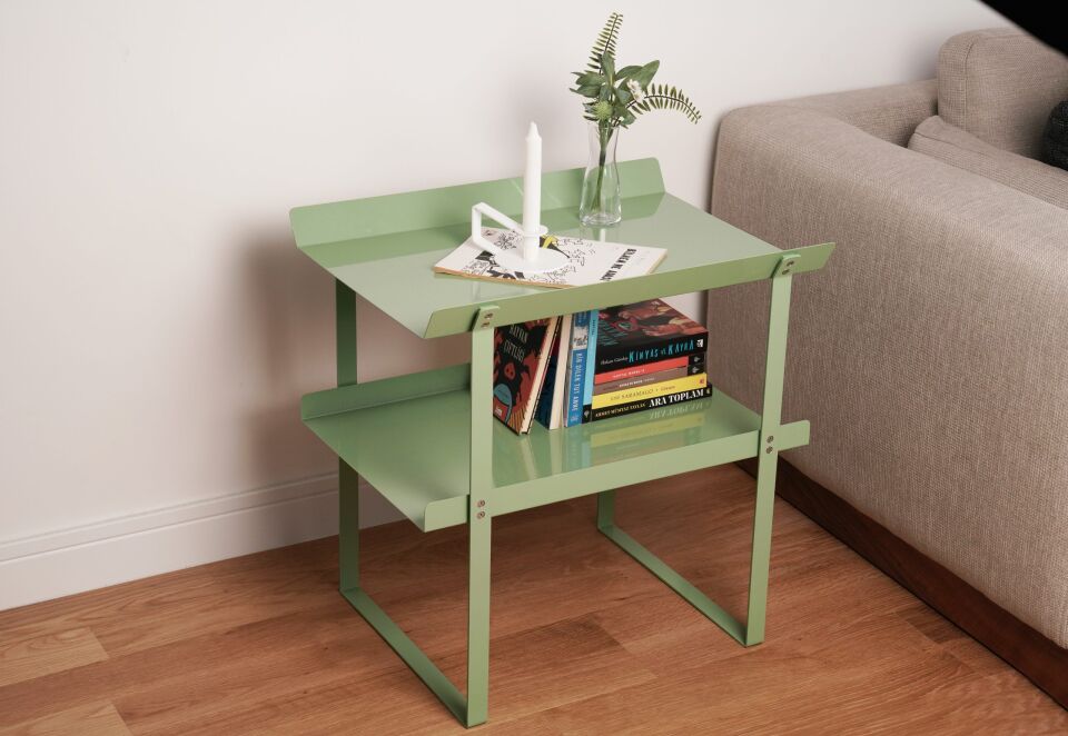 HNH-100 SEHPA | İki Katlı Metal Yan Sehpa