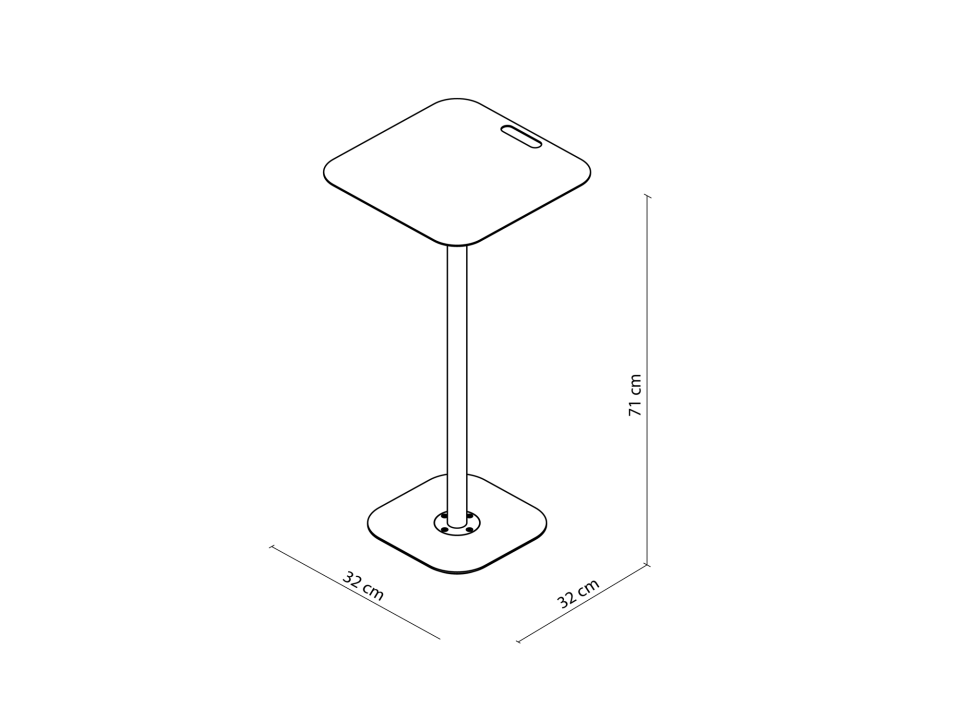 HNH-101 BİSTRO SEHPA | Tek Ayaklı Metal Sehpa