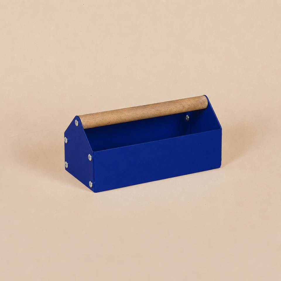 MIDBOX KUTU | Ahşap Saplı Metal Kutu - Beyaz