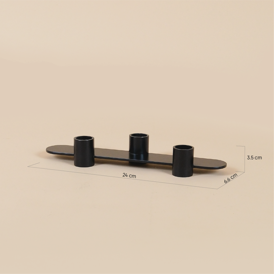 TRİO MUMLUK | Üçlü Metal Mumluk - Mint Yeşil