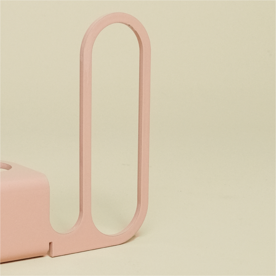 LOOPY MUMLUK | İğneli Minimal Metal Mumluk - Somon