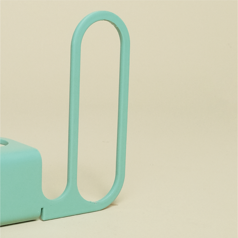 LOOPY MUMLUK | İğneli Minimal Metal Mumluk - Mavi