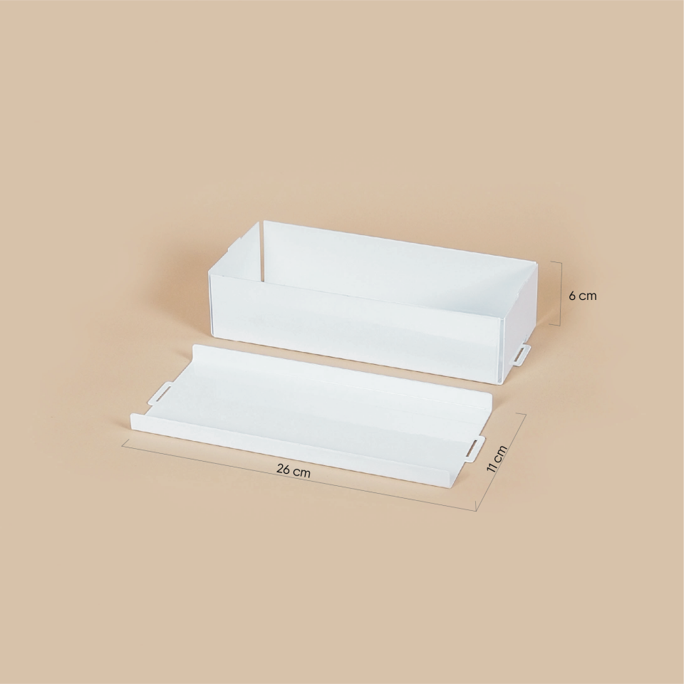 GRAPHITE KUTU M | Modüler Metal Organizer - Beyaz