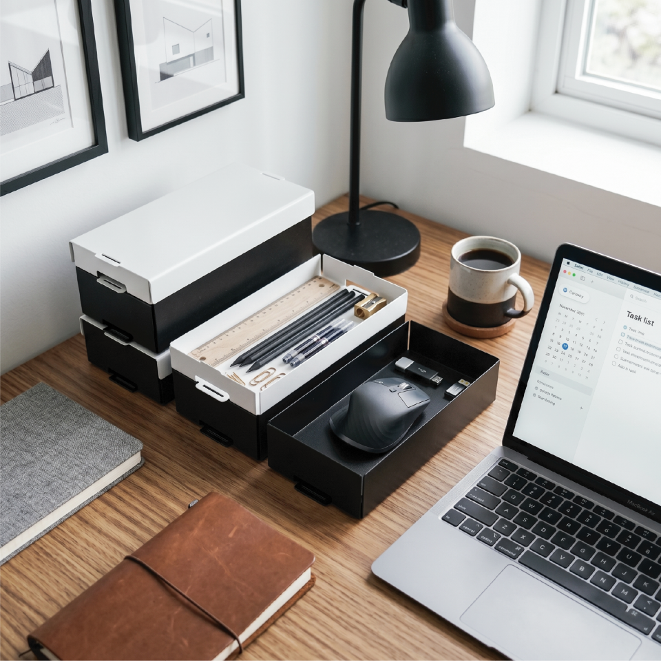 GRAPHITE KUTU M | Modüler Metal Organizer - Beyaz